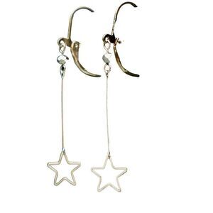 𝅺Silver or Gold Star Earrings